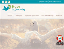 Tablet Screenshot of hopeincounseling.com